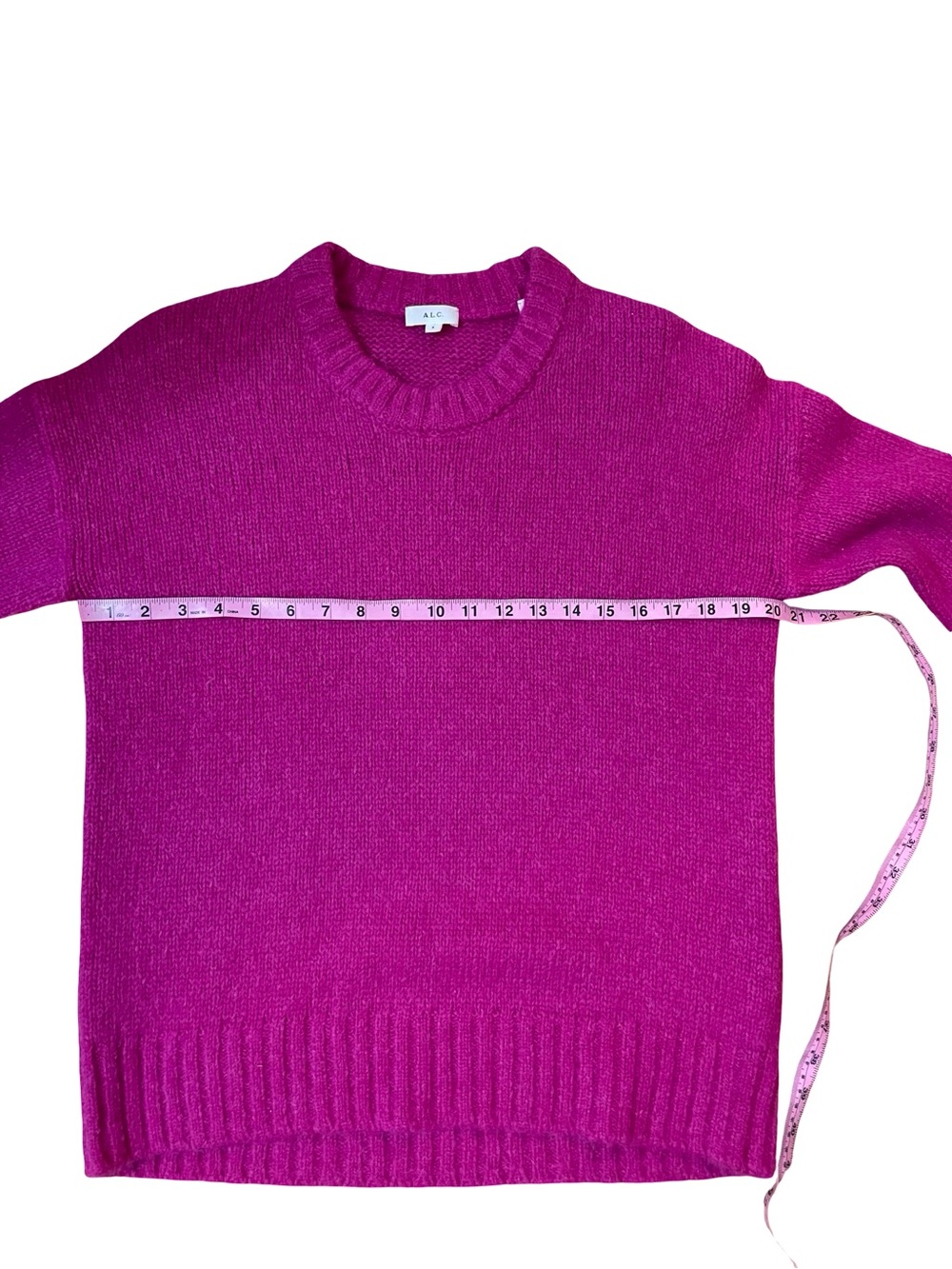 A.L.C. Lynia Fisherman Sweater Electric Pink - Picture 15 of 16